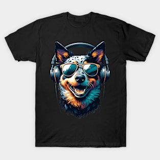 Lancashire Heeler Smiling DJ in Artistic Style T-Shirt